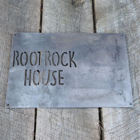 house metal sign|free standing metal house signs.